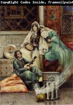 unknow artist Arab or Arabic people and life. Orientalism oil paintings 617